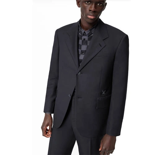 1A9A76 DAMIER patterned lined coat