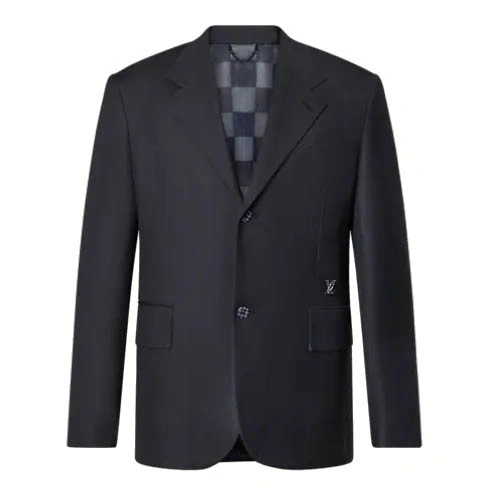 1A9A76 DAMIER patterned lined coat