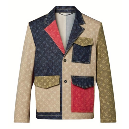 1A9GDY Color block denim jacket