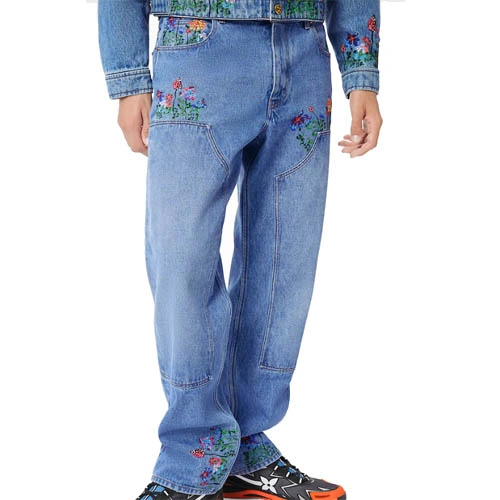 1A9GHR Floral cargo jeans