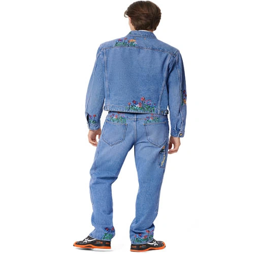 1A9GHR Floral cargo jeans