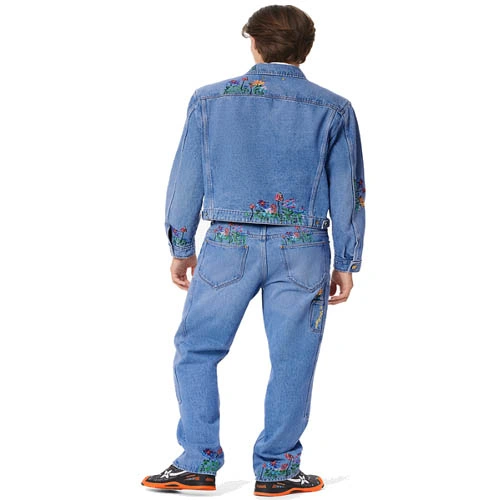 1A9GHR Floral cargo jeans
