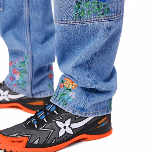 1A9GHR Floral cargo jeans