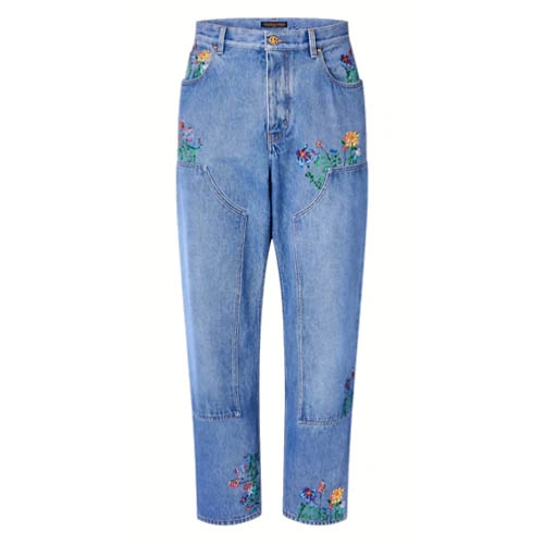 1A9GHR Floral cargo jeans