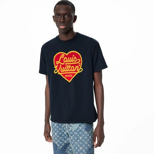 1A9GM3 Inlaid jacquard heart-shaped polo neck