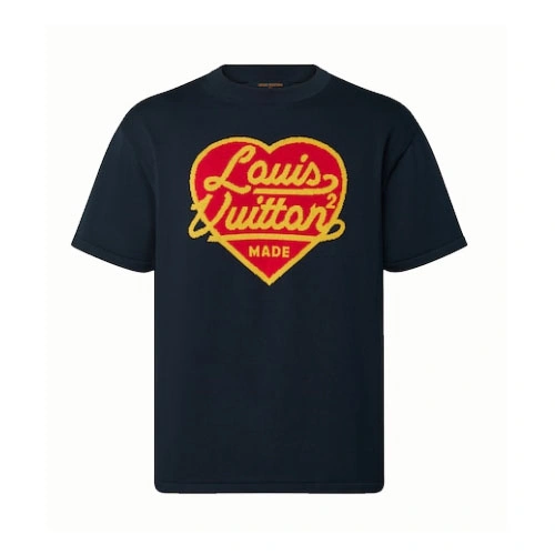 1A9GM3 Inlaid jacquard heart-shaped polo neck