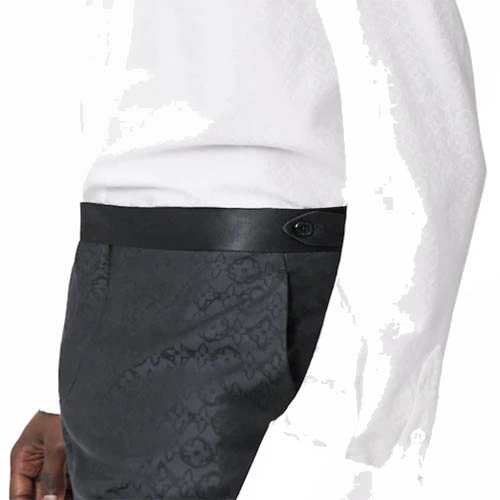 1A9IUN Waxed textured narrow leg trousers