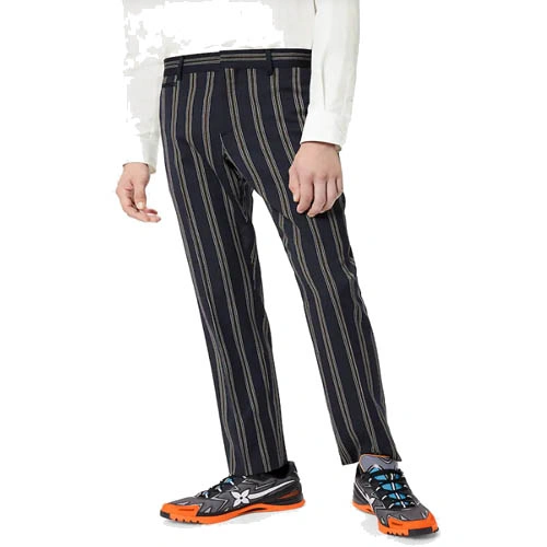 1A9IW6 Long trousers with narrow legs and chain pattern