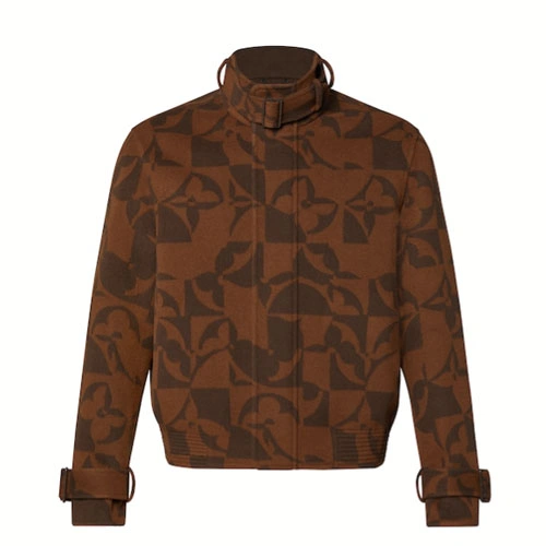 1A9JZ3 Floral jacquard waist jacket