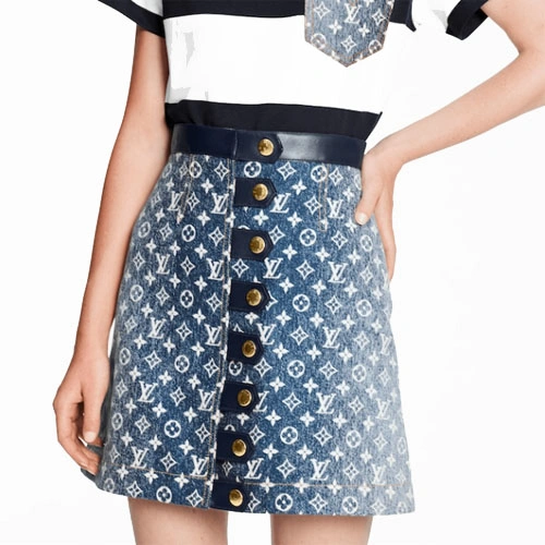 1A9NK8 Denim A-line skirt