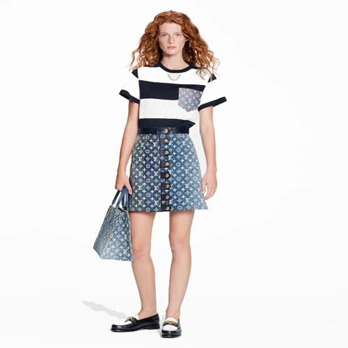 1A9NK8 Denim A-line skirt