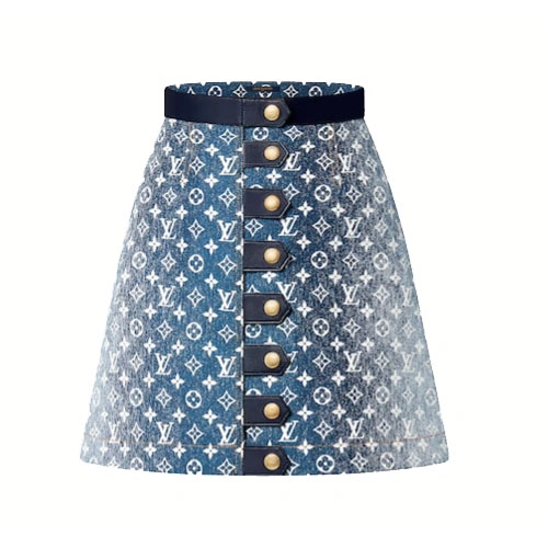 1A9NK8 Denim A-line skirt