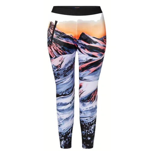 1A9NT2 Sunset Mountain patterned leggings