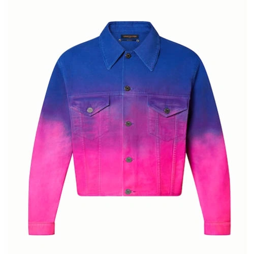 1A9T3D Gradient denim bomber jacket