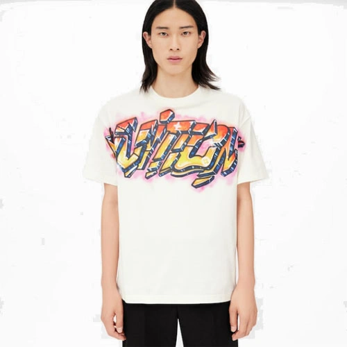 1A9T6N  Logo graffiti T-shirt