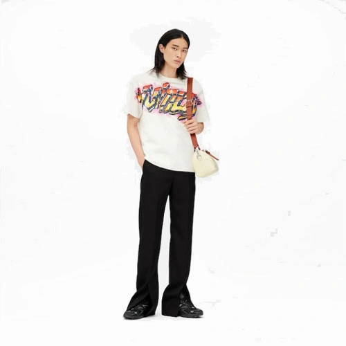 1A9T6N  Logo graffiti T-shirt
