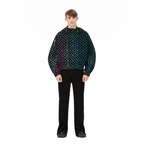 1A9UH1 Gradient mesh tunic jacket