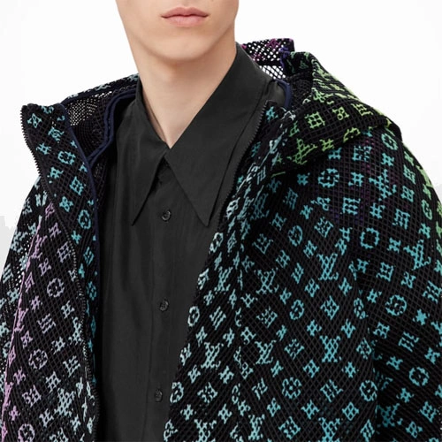 1A9UH1 Gradient mesh tunic jacket