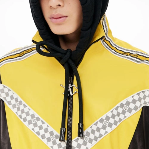 1A9UI1 Leather sport waist jacket