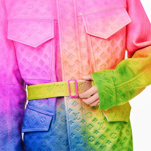1A9UJB ILLUSION MONOGRAM leather jacket