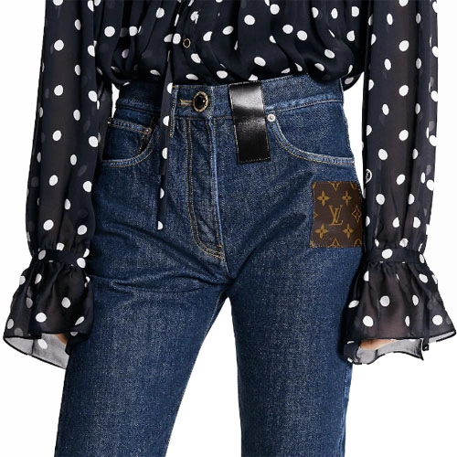 1A9W7N PATCH STRAIGHT CUT JEANS