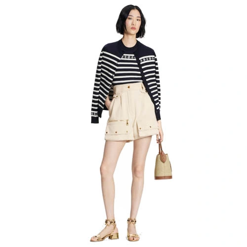 1A9XH5 Nautical stripe cardigan