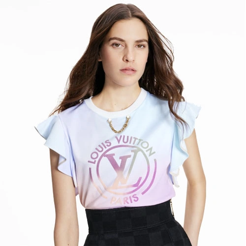 1A9YEX Flounces sleeve T-shirt