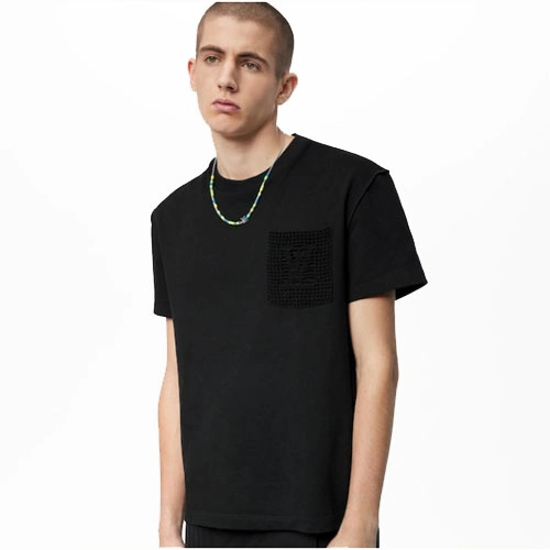 1AA4TA Hand crocheted pocket T-shirt