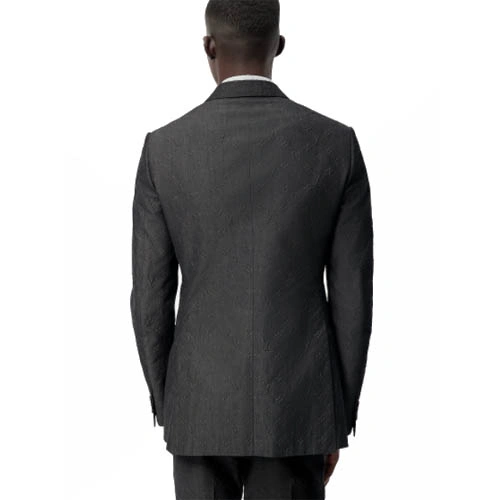 1AA7FC Embossed single-breasted jacket