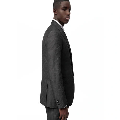 1AA7FC Embossed single-breasted jacket