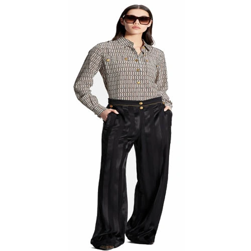 1AA8SE Sailor trousers in striped satin