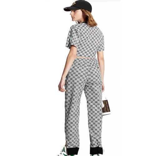 1AA8TV DAMIER DRESSY JOGGING PANTS