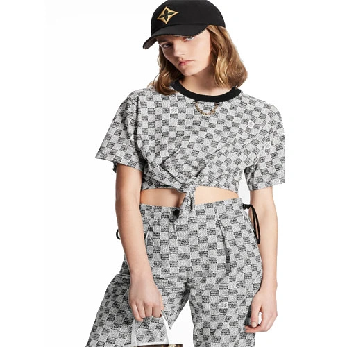 1AA8TV DAMIER DRESSY JOGGING PANTS