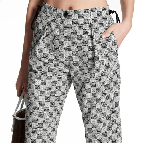 1AA8TV DAMIER DRESSY JOGGING PANTS