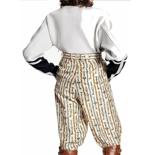 1AA8U2 CHAIN PRINT WIDE-LEG PANTS