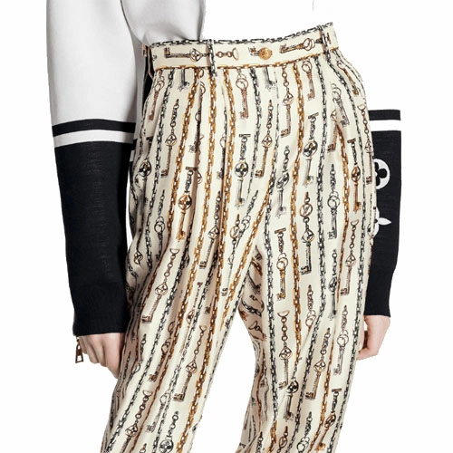1AA8U2 CHAIN PRINT WIDE-LEG PANTS