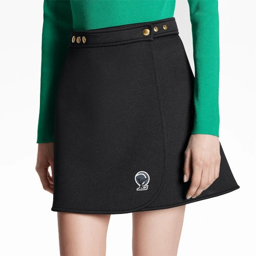 1AA91G Wrap mini skirt
