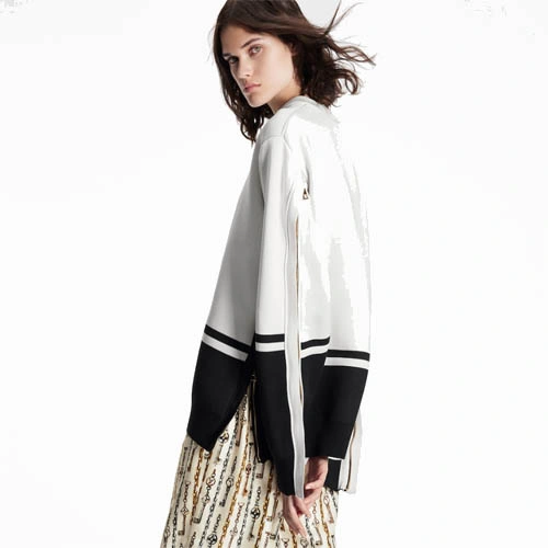 1AA96B Zipper detail knit