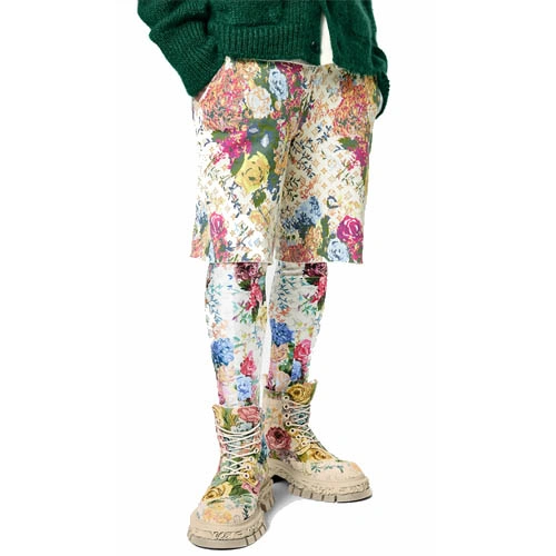 1AAGOT Geometric sports style leggings