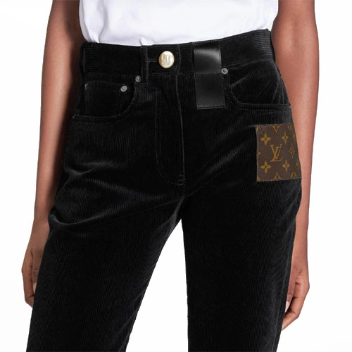 1AALEU PATCH STRAIGHT CUT JEANS