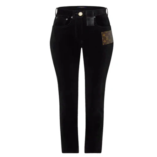 1AALEU PATCH STRAIGHT CUT JEANS