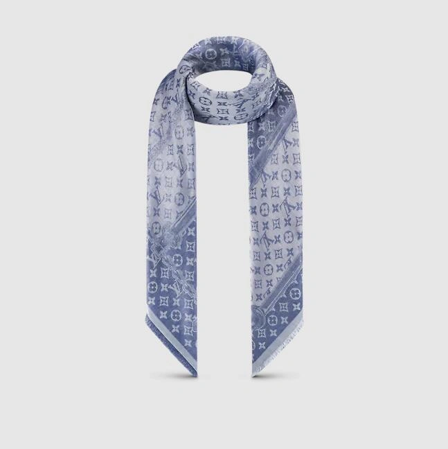 Denim Confidential Monogram Shawl M76691