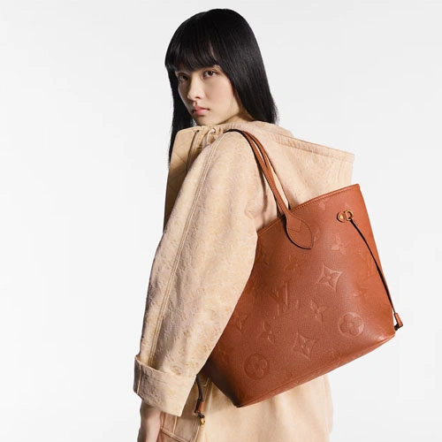 M12605 Neverfull MM Cognac Brown