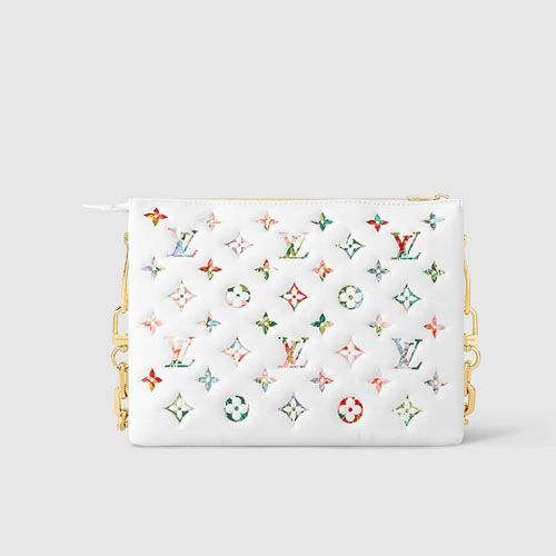 M21209 Coussin PM White leather