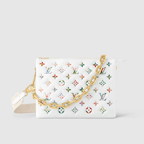 M21209 Coussin PM White leather