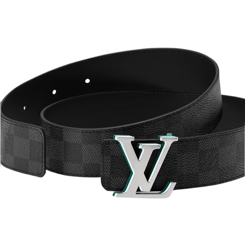 M4605U LV Optic Damier Graphite 40mm Reversible Belt