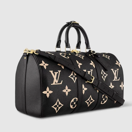 M46670 Keepall Bandouliere 45 Black Beige