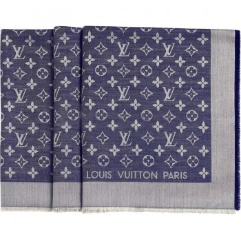 Monogram Denim Shawl M71376 Blue
