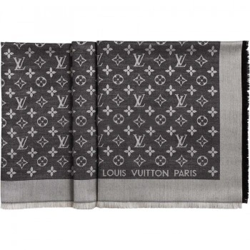 Monogram Denim Shawl M71378 Gray