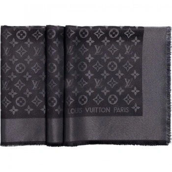 Monogram Lurex Shawl M72252 Black